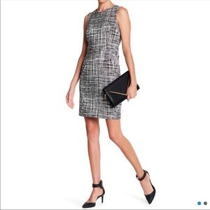 Amanda + Chelsea Print Pont Sheath Dress.